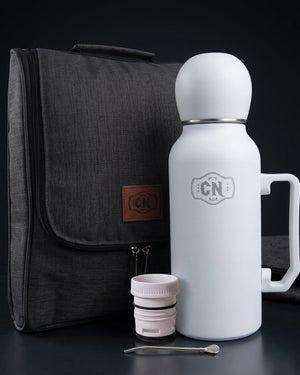 KIT MATE LISTO GRIS⭐Todo armado en un solo lugar para que salgas con tu mate listo, sin olvidar nada.