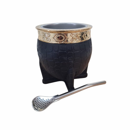 Mochila Matera | Premium Negra | 🎁 Mate Tipo Imperial + Bombilla de Regalo | Térmica, Acolchada y Súper Versátil