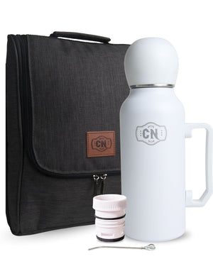 KIT MATE LISTO GRIS⭐Todo armado en un solo lugar para que salgas con tu mate listo, sin olvidar nada.