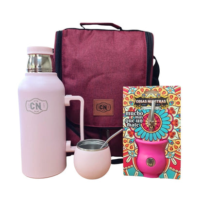 Set Completo Bolso Matero + Mate sabio+ Termo 1,3L-*envio gratis en santiago provincia*