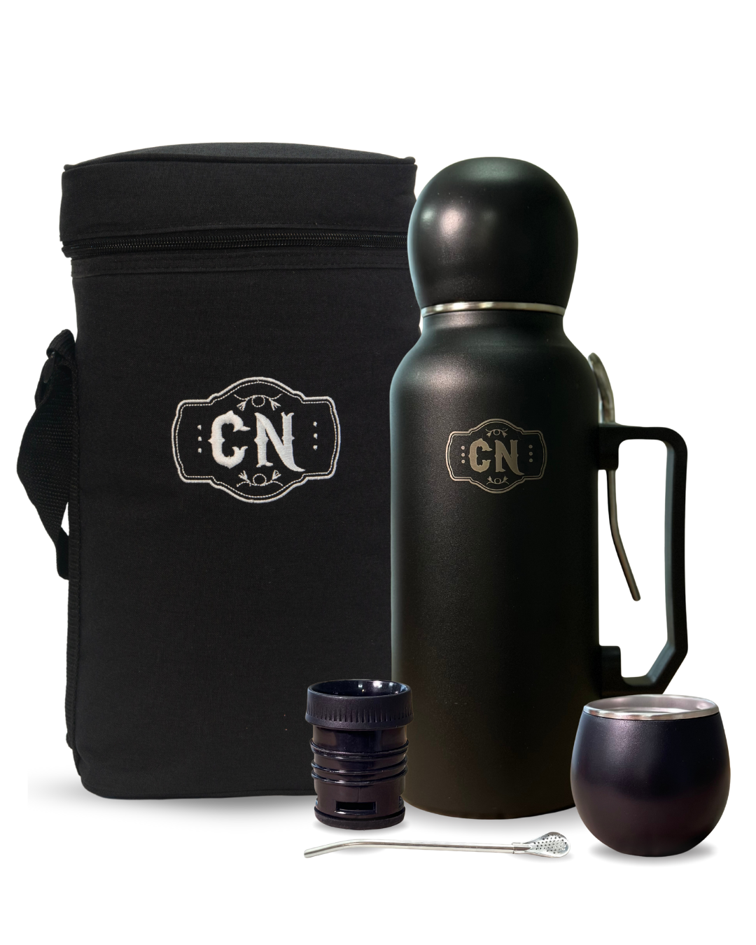 Kit de Iniciación Todo en Uno | Portatermo + Termo 1.3L con Mate Integrado y Bombilla