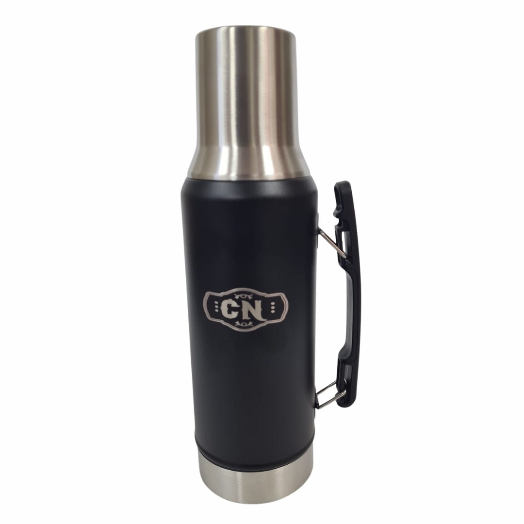 Set Matero Acero Inox. Con Mate Y Bombilla negro 1.2 L - Cosas Nuestras
