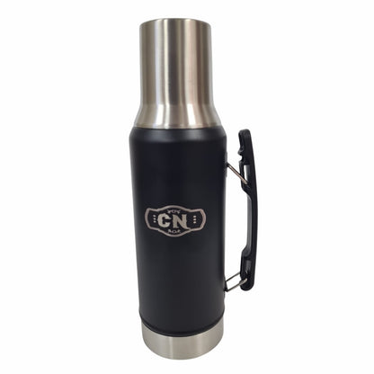 Set Matero Acero Inox. Con Mate Y Bombilla negro 1.2 L - Cosas Nuestras
