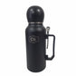 Termo Mate Todo en Uno Negro 1.3 L – Acero Inoxidable