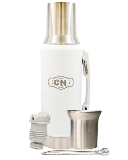 Termo Mate System Blanco 1.2 L – Acero inoxidable