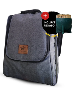 Bolso Matero | Oxford Premium Gris Claro | 🎁 Mate Tipo Imperial de Regalo | Resistente y Térmico