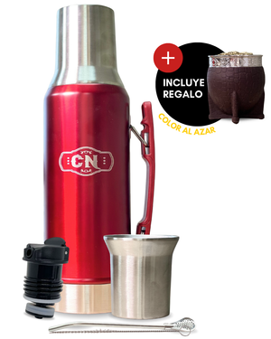 Termo 1.2L Acero Inoxidable Rubí |  Bombilla y Cepillo (¡¡Mate de Regalo!!)