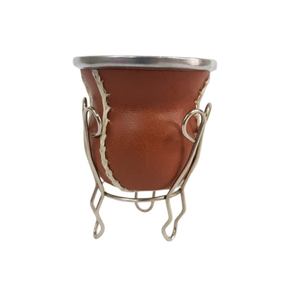 Mate Vidrio Eco Cuero Pedestal