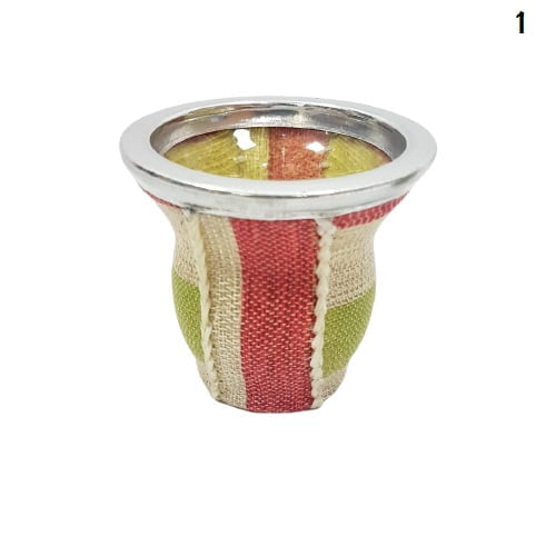 Mate de Vidrio Copa Arpillera | Virola Metálica | 200 ml