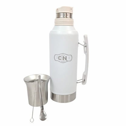 Termo Mate System Blanco 1.2 L – Acero inoxidable