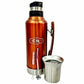 Set Matero Acero Inox. Con Mate Y Bombilla Naranjo Cobre 1.2 L — detalle