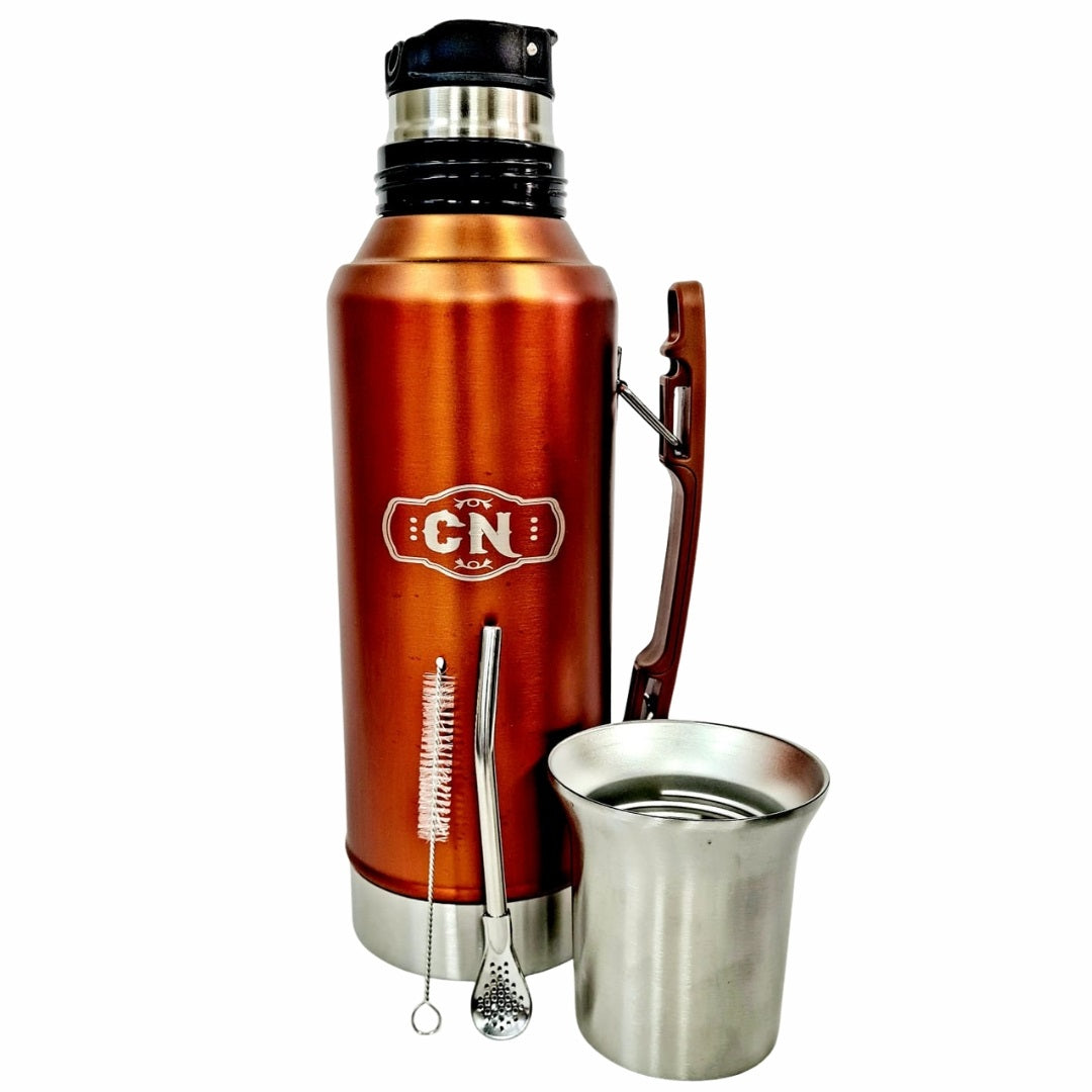 Termo Mate System Naranjo Cobre 1.2 L – Acero inoxidable