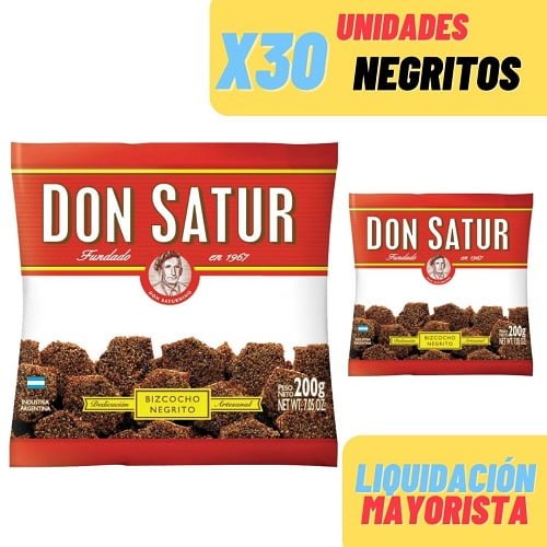 Caja Bizcochos Don Satur Negrito x30