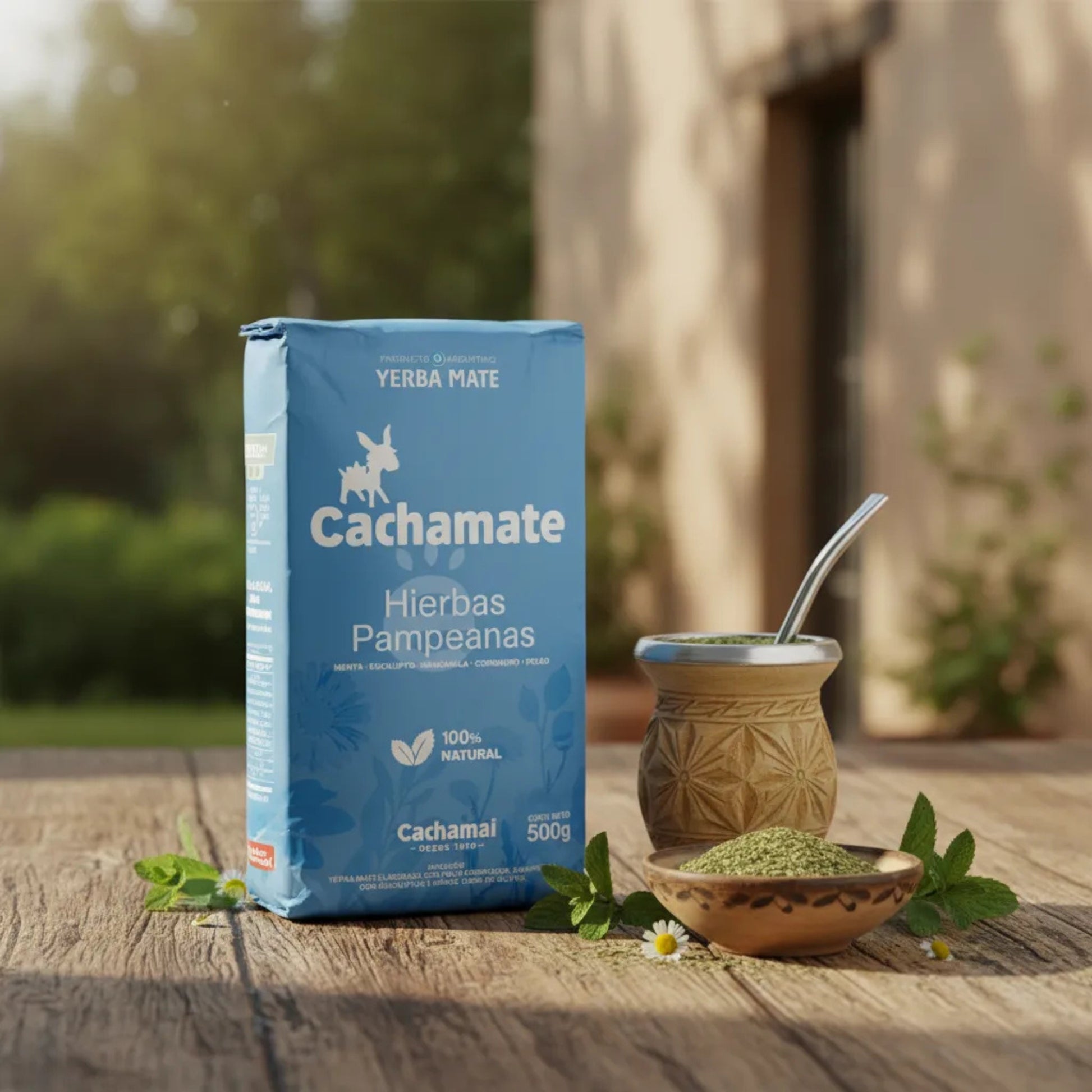 Yerba Mate Cachamate Pampeana 500g - Cosas Nuestras