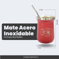 Set Mate Acero + Termo 1L + Bombilla + Cepillo| Kit Completo