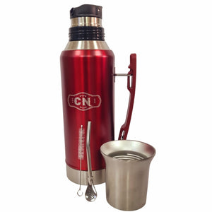 Termo Mate System Rojo 1.2 L – Acero inoxidable
