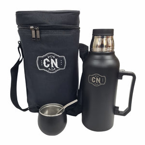 Kit de Iniciación Todo en Uno | Portatermo + Termo 1.3L con Mate Integrado y Bombilla