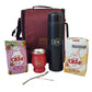 Set Mate Acero + Termo 1L + Bolso Matero + Yerba CBSe x2 | Kit Completo