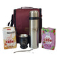 Set Mate Acero + Termo 1L + Bolso Matero + Yerba CBSe x2 | Kit Completo