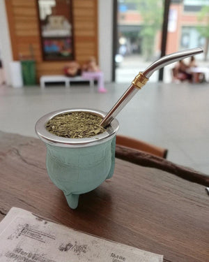 Kit Mate Camionero Verde con Bombilla | Vidrio Templado + Protección Térmica Goma Eva | Diseño Clásico y Duradero